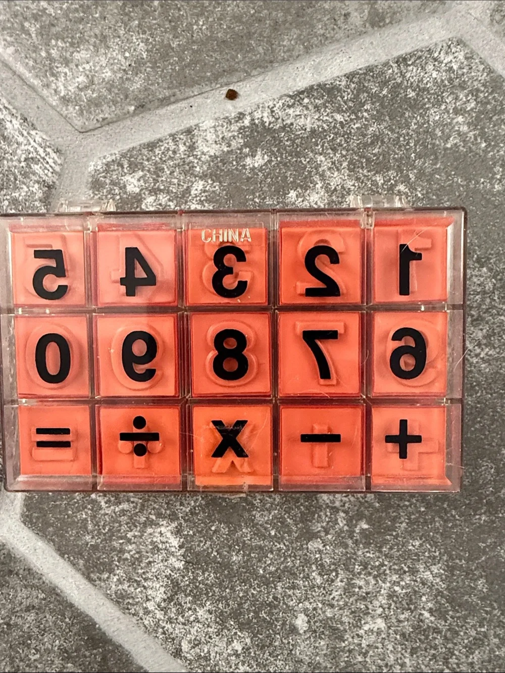 Lakeshore Learning  3 Rubber Stamp Sets — Upper & Lowercase Alphabet + Numbers